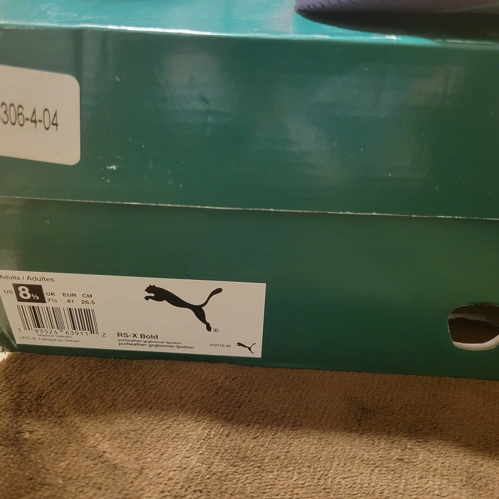 Puma Men's Teal and Pink Sneakers - Picture 4 of 6